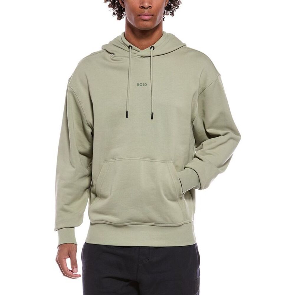 Hugo Boss Mens Boss  Wesmallhood Hoodie, Green
